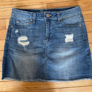 NOBO Blue Distressed Mini Skirt Size 9